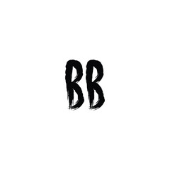 Fototapeta premium BB monogram logo design letter text name symbol monochrome logotype alphabet character simple logo