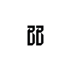 Obraz premium BB monogram logo design letter text name symbol monochrome logotype alphabet character simple logo