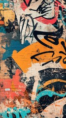 Dynamic hip hop album cover with bold graffiti art for urban music theme.