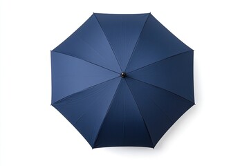 Aerial view of an elegant and classic umbrella isolated on white background.