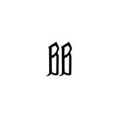 BB monogram logo design letter text name symbol monochrome logotype alphabet character simple logo