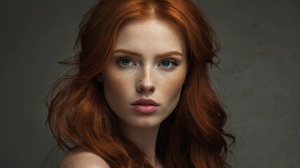 Fototapeta premium Woman with light red hair