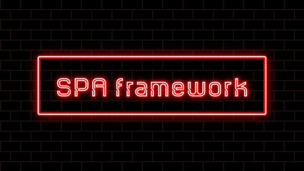 SPA framework のネオン文字