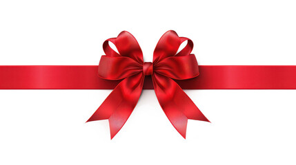Red Ribbon Bow Gift Wrapping Decoration