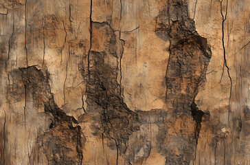 Fototapeta premium A detailed close-up of natural wood grain with intricate patterns. The organic lines and textures. A visually appealing, earthy background. For design projects, materials, or woodworking themes
