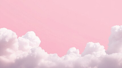 Photo of, Pink background with overlapping clouds for design, banner template