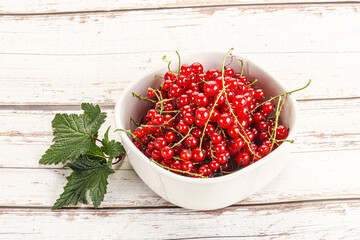 Sweet ripe red currant berries