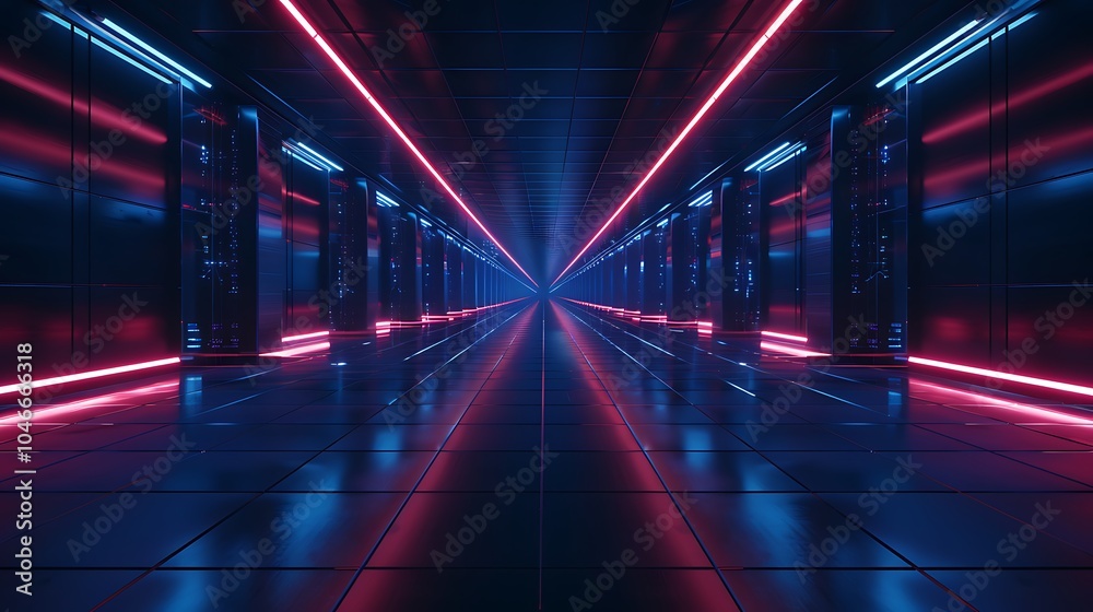 Poster Futuristic Energy Processing Plant Optimizing Renewable Energy Flow with Advanced AI and Robotic Arms