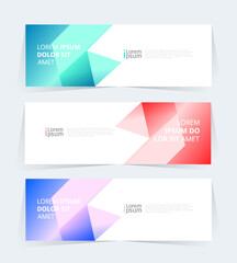 Fototapeta premium Geometric banner design with Vector presentation template.