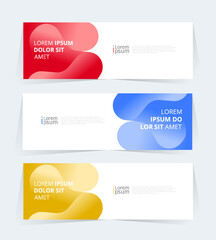 Geometric banner design with Vector presentation template.