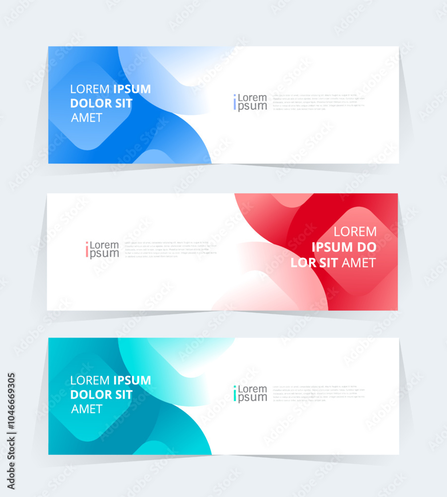 Wall mural geometric banner design with vector presentation template.