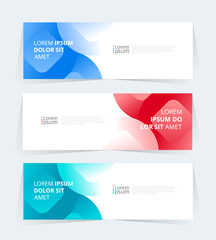 Geometric banner design with Vector presentation template.