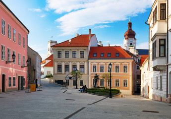 Fototapeta premium Gyor - Hungary - Cozy little baroque square in the cente
