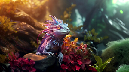 little dragon small mischievous creature evil alien creation wallpaper