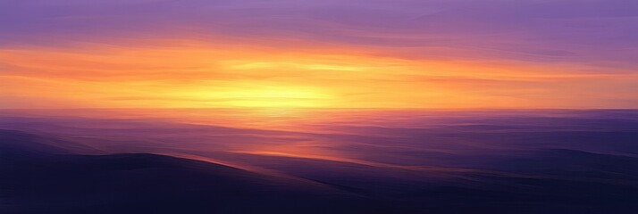 Obraz premium Colorful sky at dawn, with clouds and sunrise in the distance.