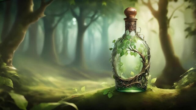 Fantasy intricate magical enchanted bottle