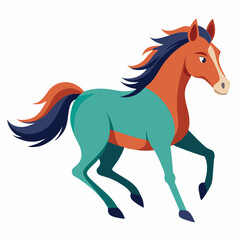 horse cartoon isolated on white