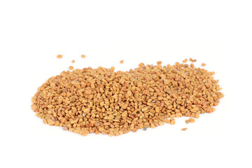 fenugreek seed isolated on white background 