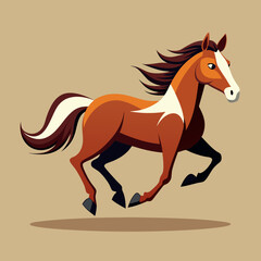 horse cartoon isolated on white