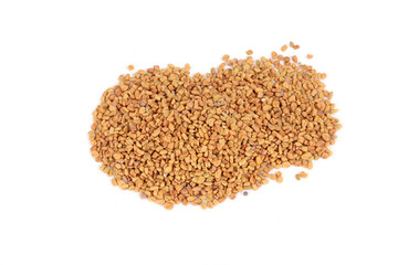 fenugreek seed isolated on white background 