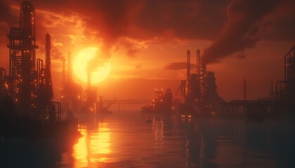 Sprawling Industrial Complex Developing and Refining Alternative Fuel Sources with High-Tech Systems