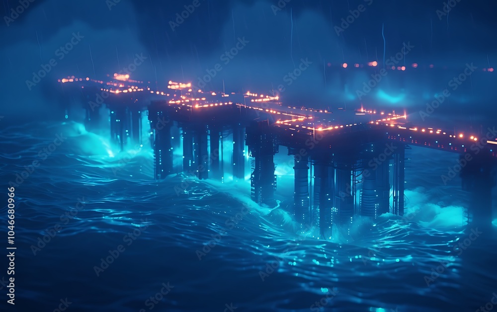 Poster offshore floating fuel development platform harnessing renewable ocean energy with ai systems