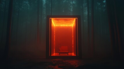 Glowing_brutalist_cyberpunk_bunker,generated ai