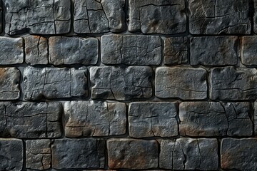 Fototapeta premium Image of Old ancient gray stone wall. Texture for background usage