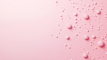 Photo of, Pink background with scattered dots and circles for design, banner template