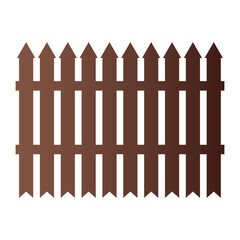 Fence Icon Vector . wooden fence isolated on white background. vector illustration. wooden fence isolated on white background. 