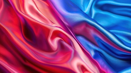 Obraz premium Bright purple hues dance across abstract waves of fabric, evoking a sense of wonder and artistic color