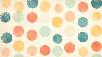 Colorful polka dot pattern on a soft background, ideal for creative projects and design.
