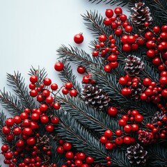 Christmas Banner with Fir Branches and Space for Text or Greetings