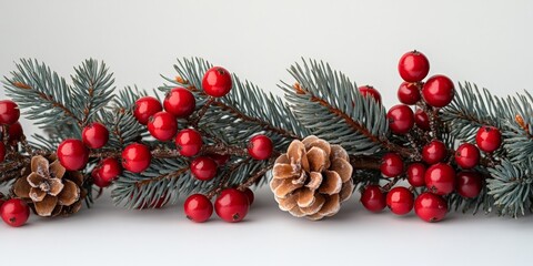 Christmas Banner with Fir Branches and Space for Text or Greetings