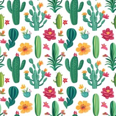 Stunning Elegant Desert Cacti Design: Bring a Touch of the Southwest into Your Home and Wardrobe with Unique Cacti Patterns that Celebrate Nature's Resilience