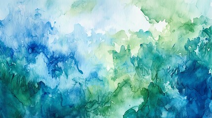 Vibrant blue and green watercolor abstract background, perfect for creative projects.