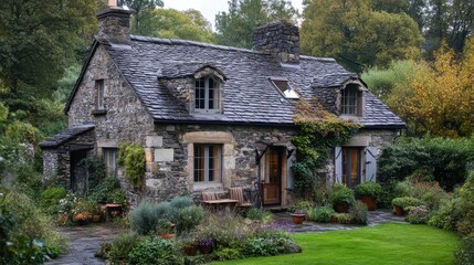 Fototapeta premium Charming stone cottage.