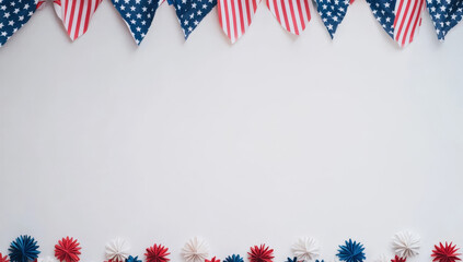 Obraz premium American Flag Banner Decor for Celebrations