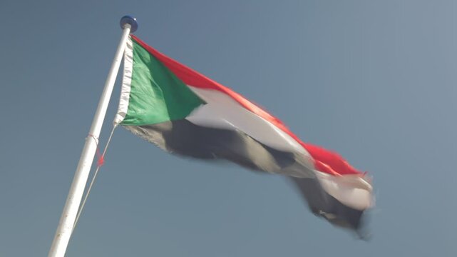 Sudan, Red Sea State, sudanese flag in the wind