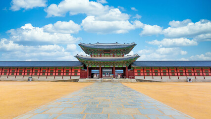 Gyeongbokgung palace in Seoul City, South Korea, Gyeongbokgung palace landmark of Seoul, South...