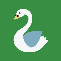 Serene swan vector illustration