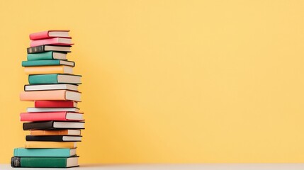 Blank computer screen with a blinking cursor, stacks of books in the background, symbolizing the beginning of a writing journey for National Novel Writing Month