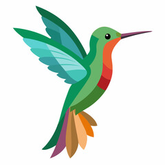 hummingbird and flower
