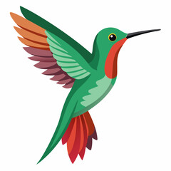 hummingbird and flower
