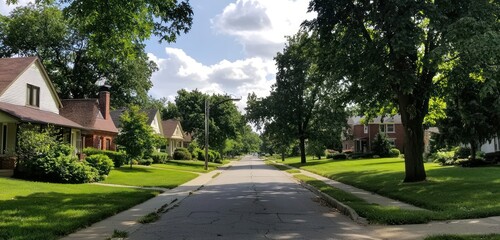 Residential avenue showcasing serene suburban living.