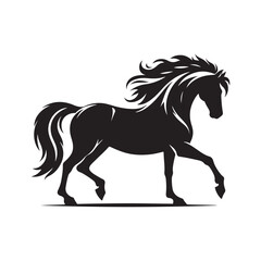 Horse Silhouettes - Vector Illustration.