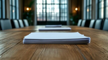 Nobel Prize committee reviewing nominations, papers and documents scattered across a table, symbolizing decision-making for Nobel Prize Day 