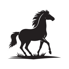 Obraz premium Horse Silhouette Vector Art Collection.