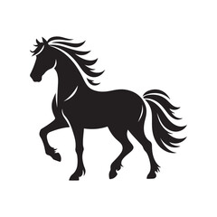 Obraz premium Horse Silhouette Vector Art Collection.
