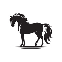 Vector Illustration of Horse Silhouette.